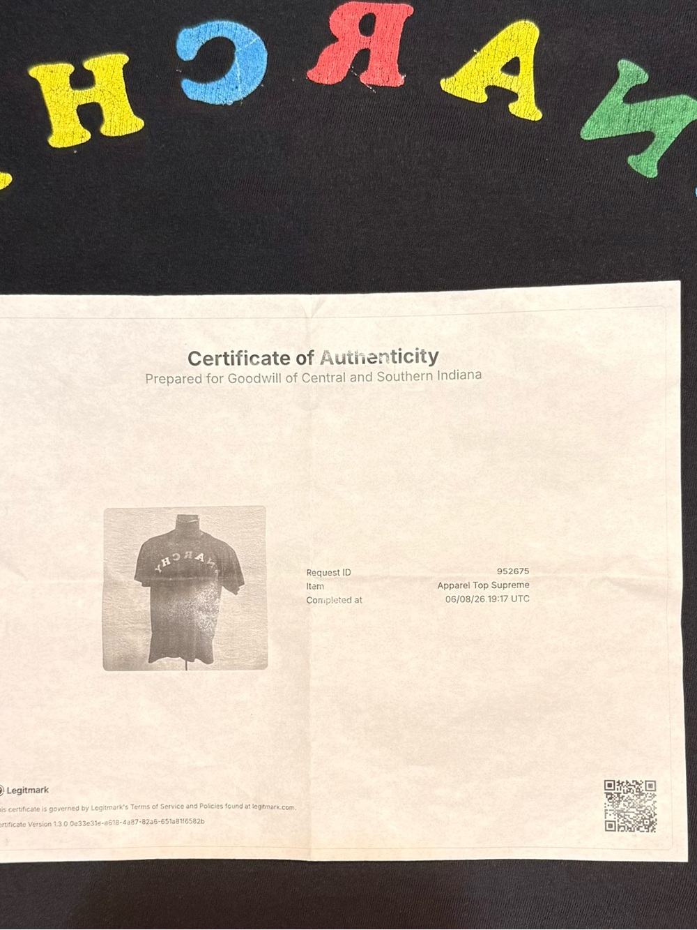 Authenticated Supreme Men’s SS21 Jamie Reid Anarchy Logo Size M T-Shirt - Picture 5 of 5